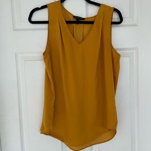 Banana Republic mustard yellow sleeveless blouse